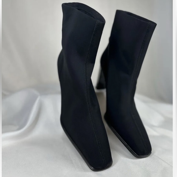 Stuart Weitzman Black Microfiber Fabric Stretch Boots size 8.5 - Picture 7 of 12